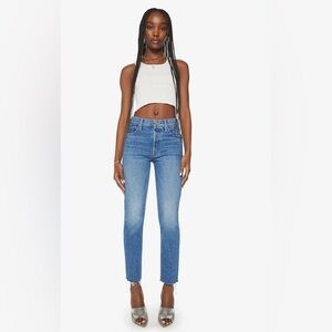 MOTHER Straight Leg Blue Jeans